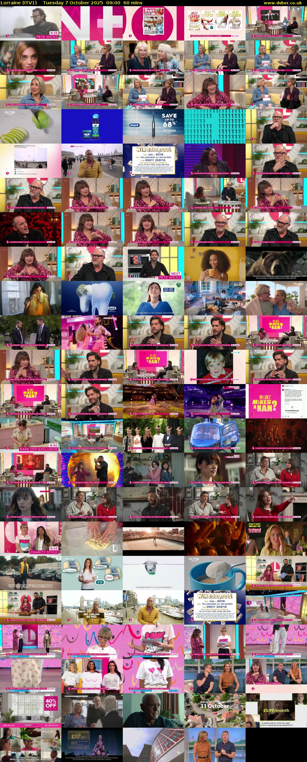 Lorraine (ITV1) Tuesday 7 October 2025 09:00 - 10:00