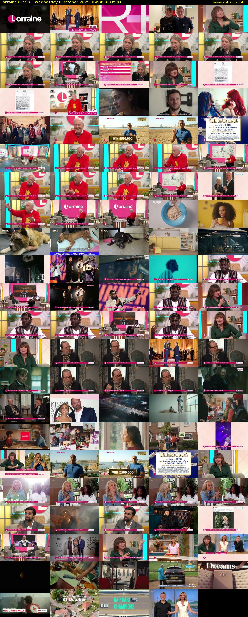 Lorraine (ITV1) Wednesday 8 October 2025 09:00 - 10:00
