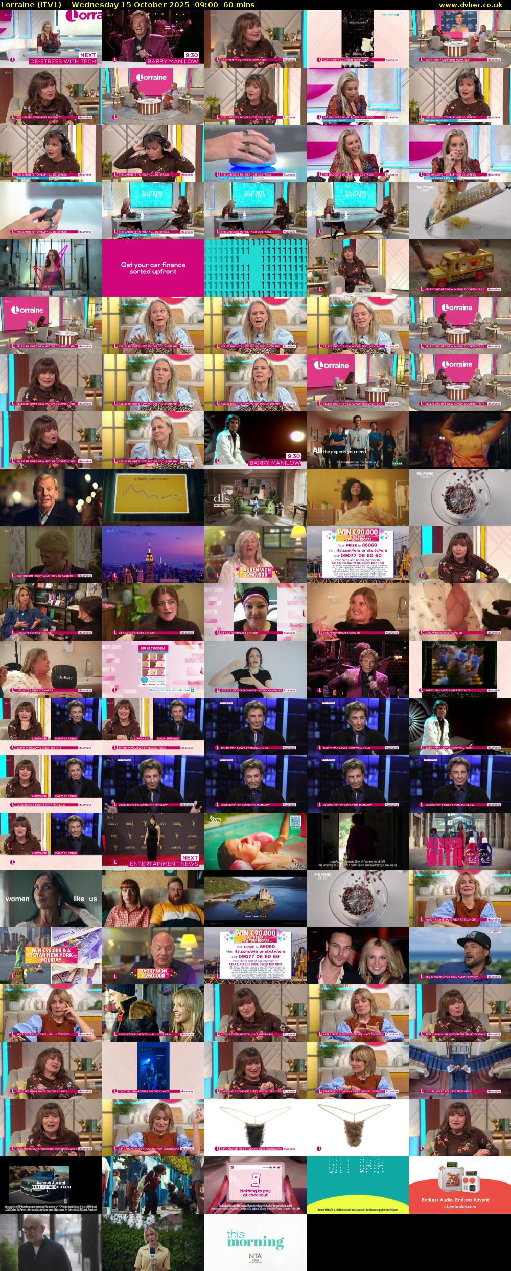 Lorraine (ITV1) Wednesday 15 October 2025 09:00 - 10:00