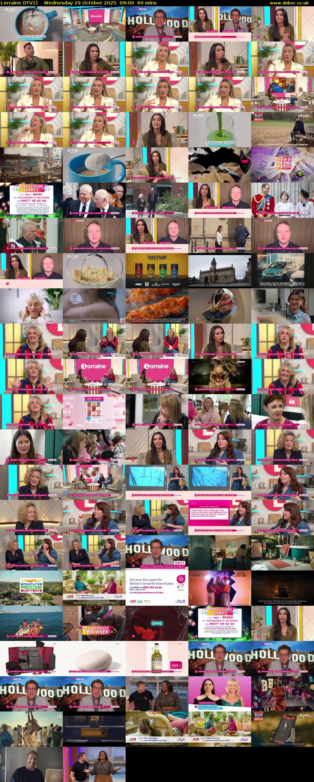 Lorraine (ITV1) Wednesday 29 October 2025 09:00 - 10:00