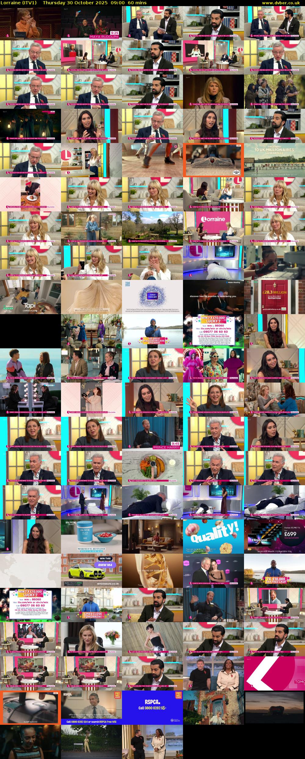 Lorraine (ITV1) Thursday 30 October 2025 09:00 - 10:00