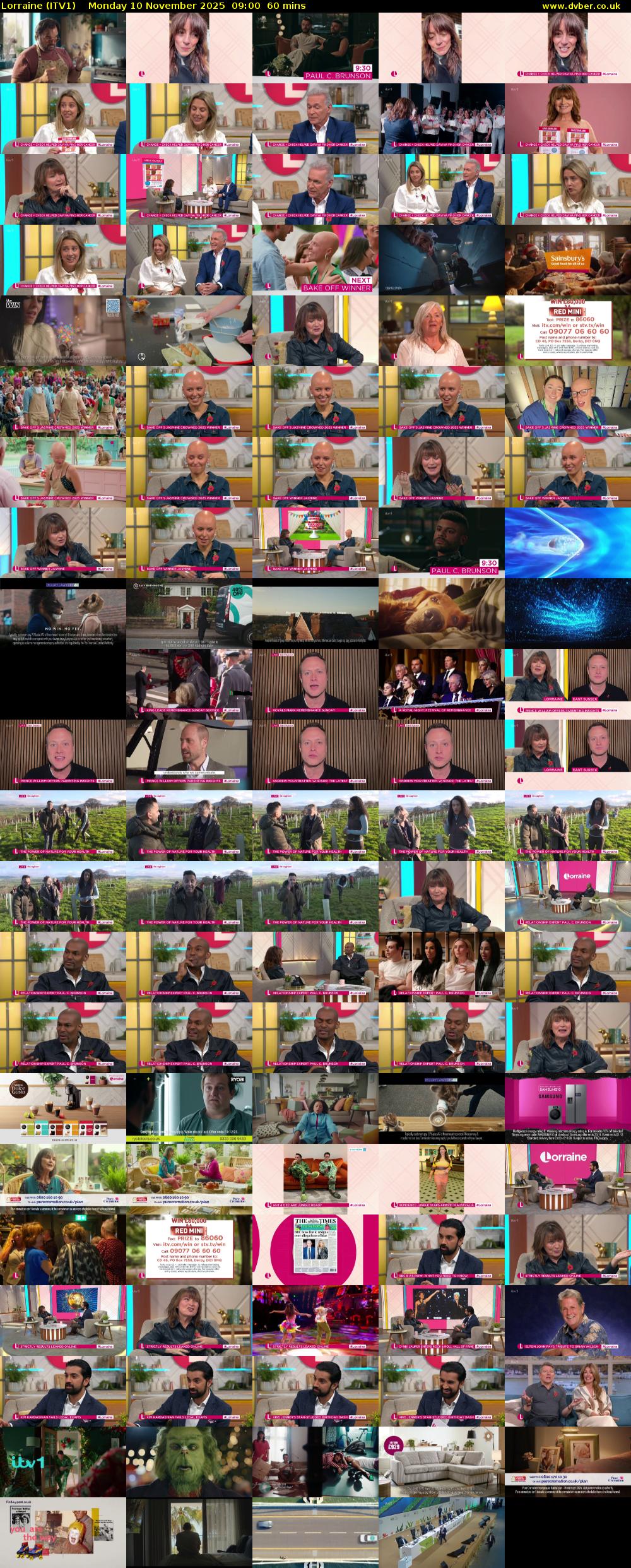 Lorraine (ITV1) Monday 10 November 2025 09:00 - 10:00