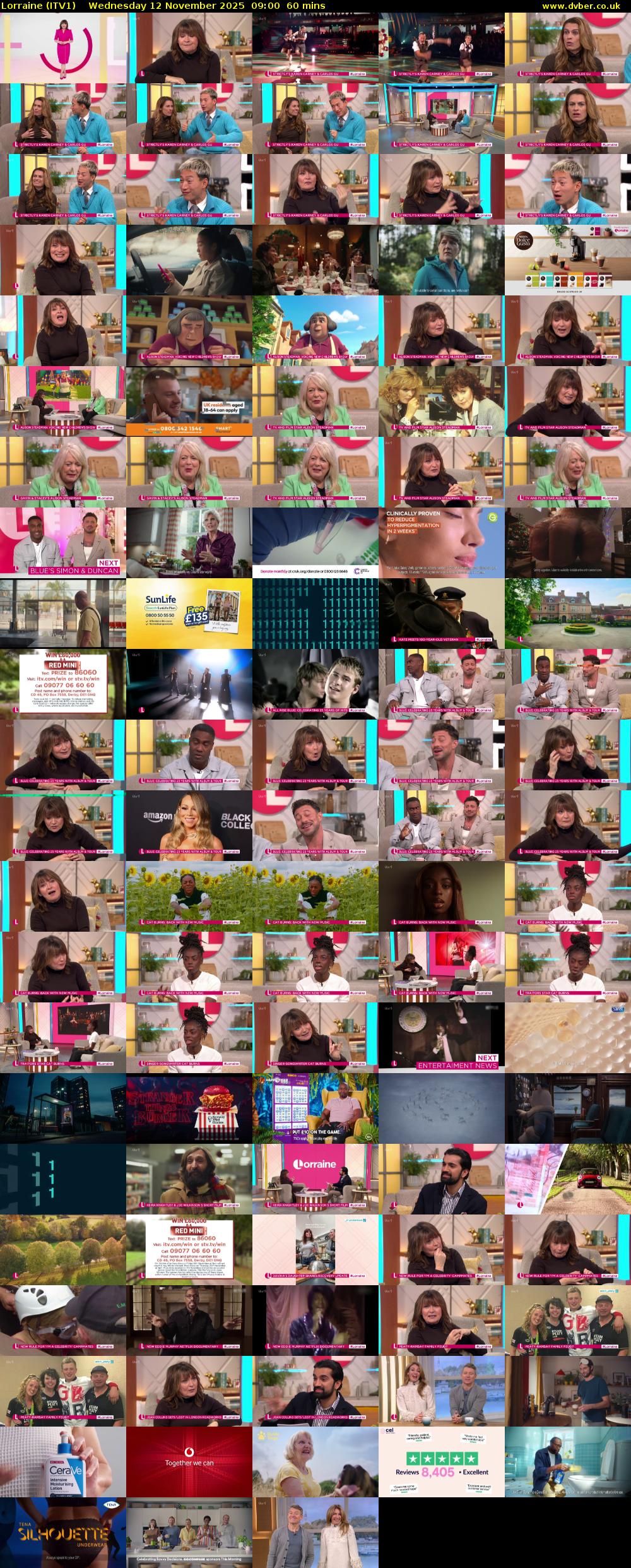 Lorraine (ITV1) Wednesday 12 November 2025 09:00 - 10:00