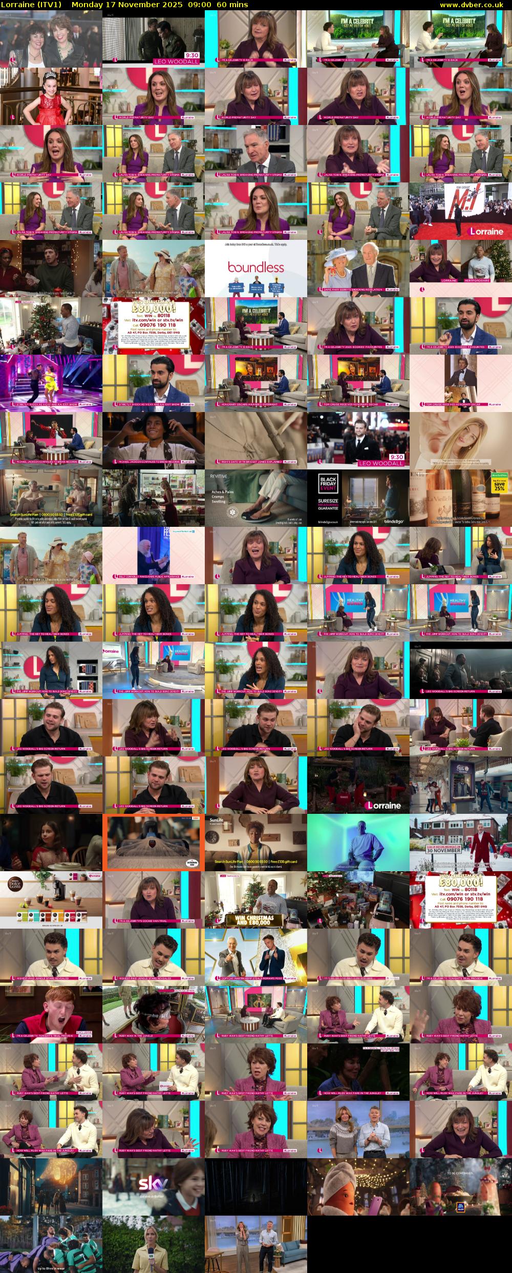 Lorraine (ITV1) Monday 17 November 2025 09:00 - 10:00
