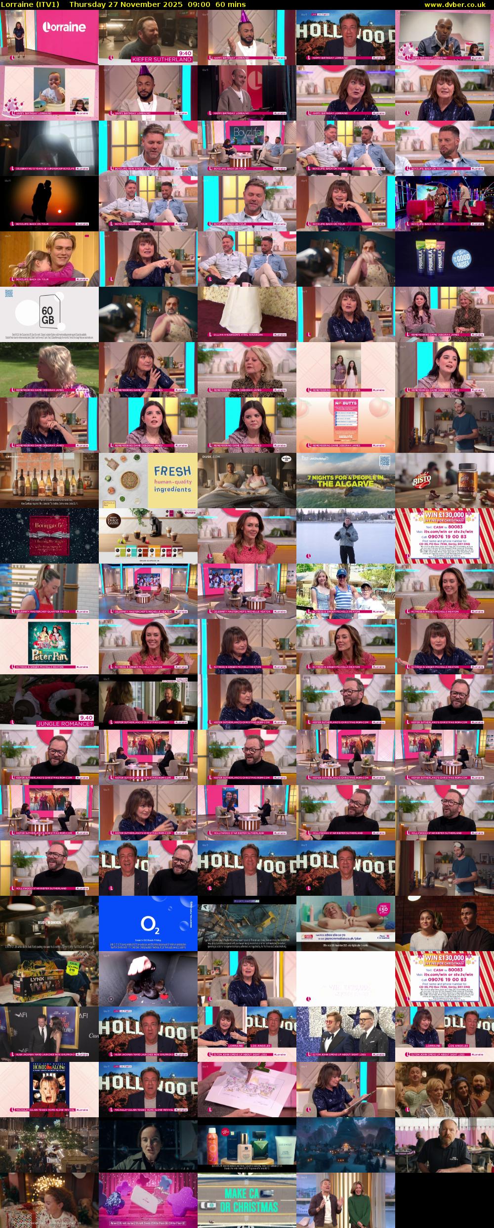 Lorraine (ITV1) Thursday 27 November 2025 09:00 - 10:00
