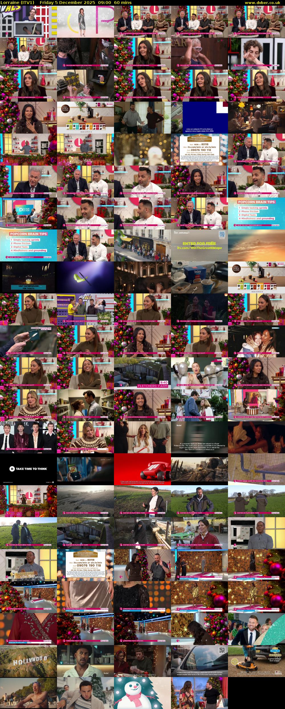 Lorraine (ITV1) Friday 5 December 2025 09:00 - 10:00