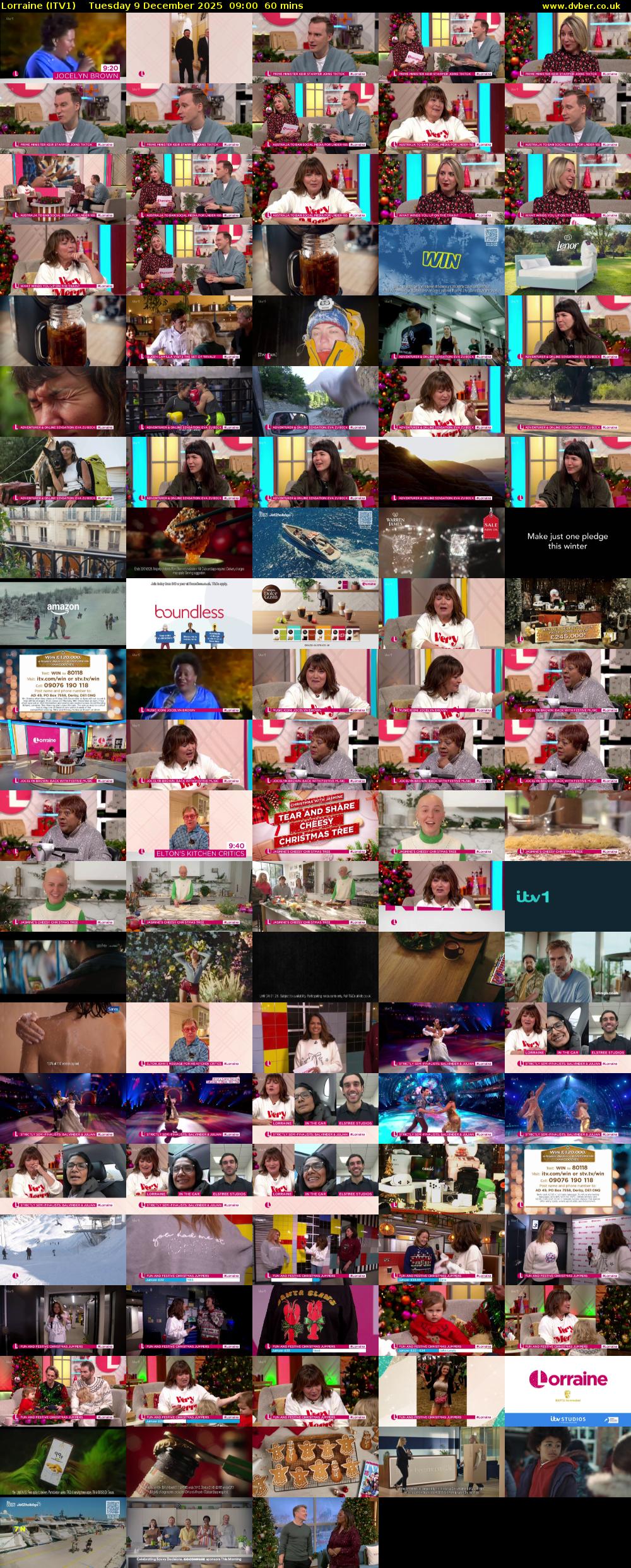 Lorraine (ITV1) Tuesday 9 December 2025 09:00 - 10:00