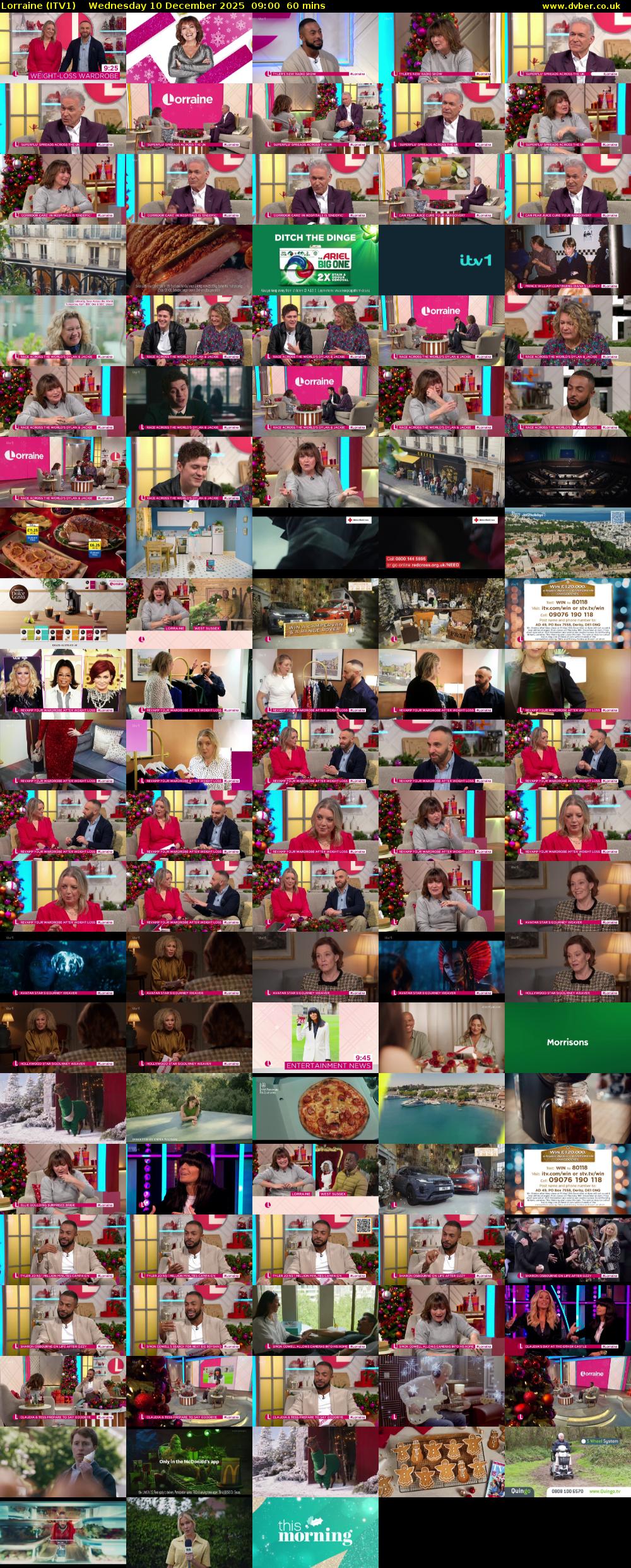 Lorraine (ITV1) Wednesday 10 December 2025 09:00 - 10:00