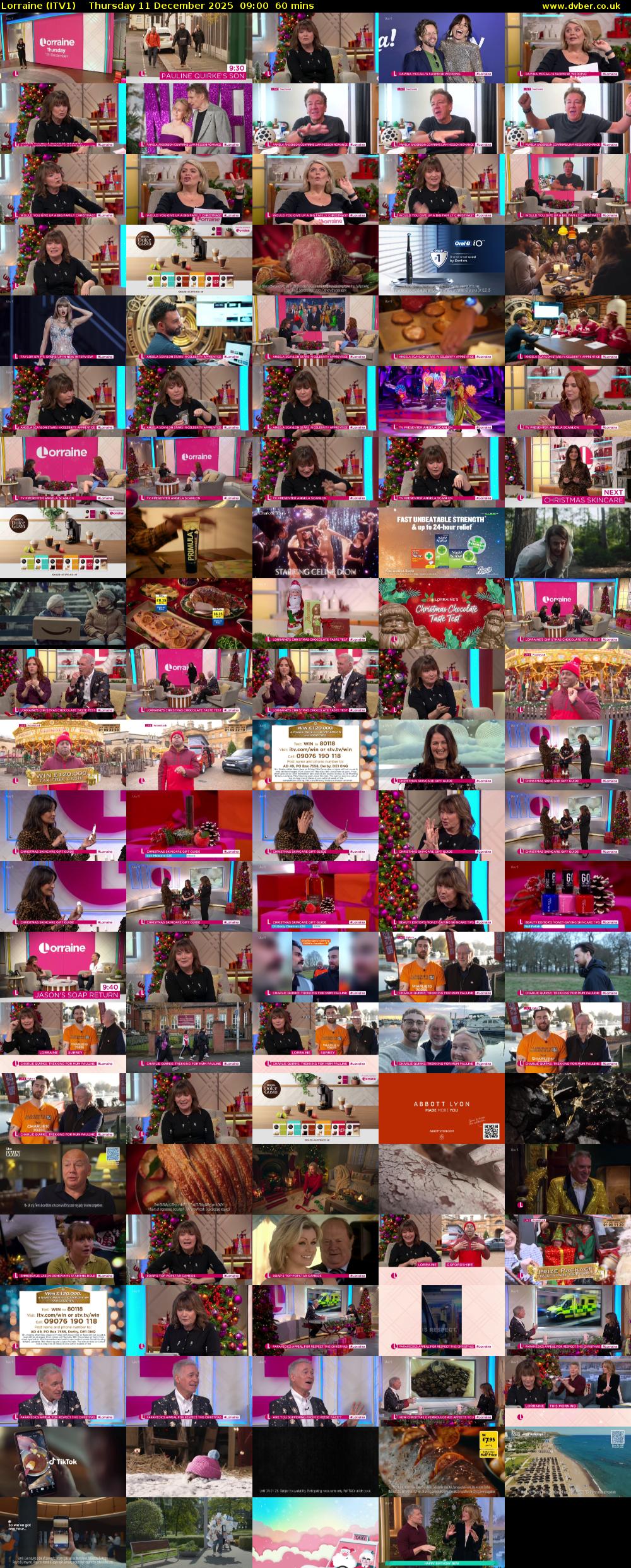 Lorraine (ITV1) Thursday 11 December 2025 09:00 - 10:00