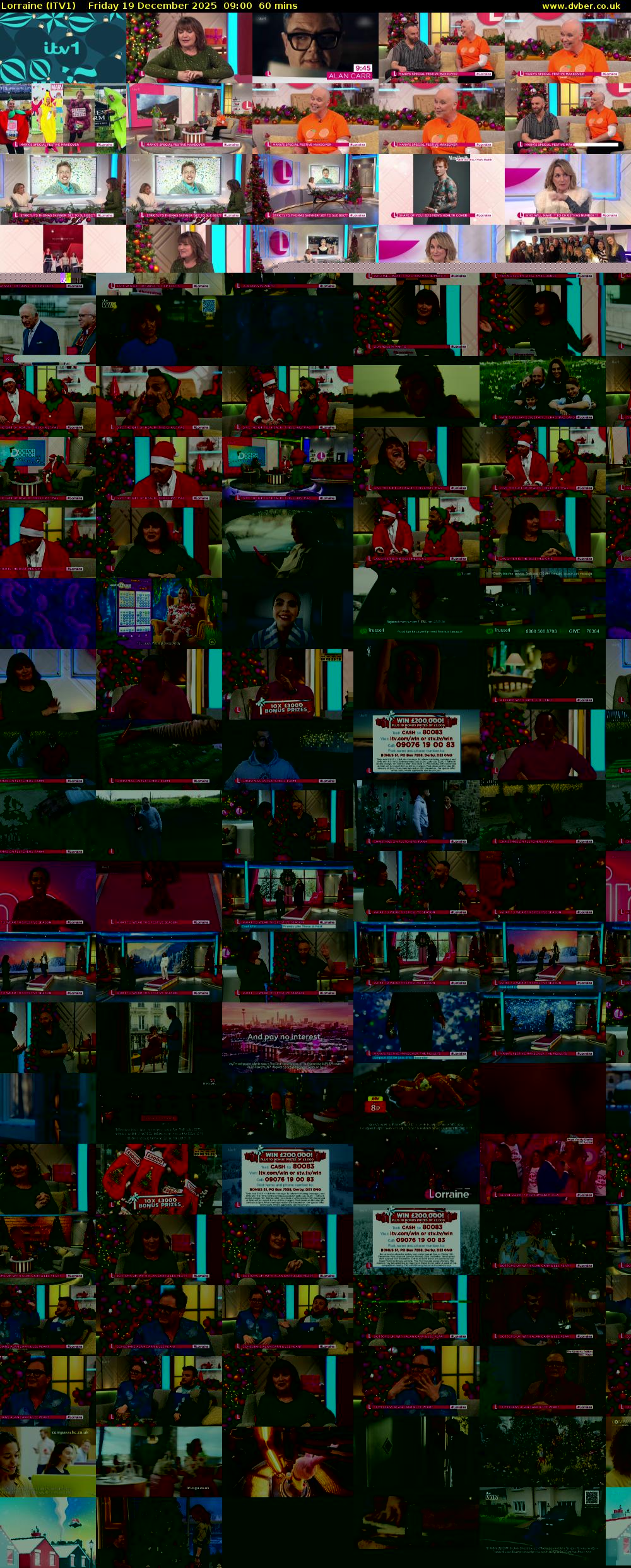 Lorraine (ITV1) Friday 19 December 2025 09:00 - 10:00