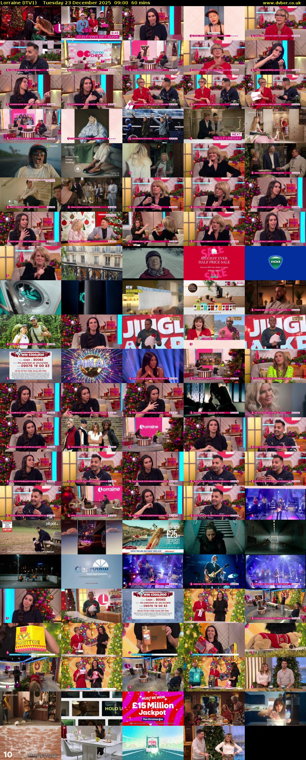 Lorraine (ITV1) Tuesday 23 December 2025 09:00 - 10:00