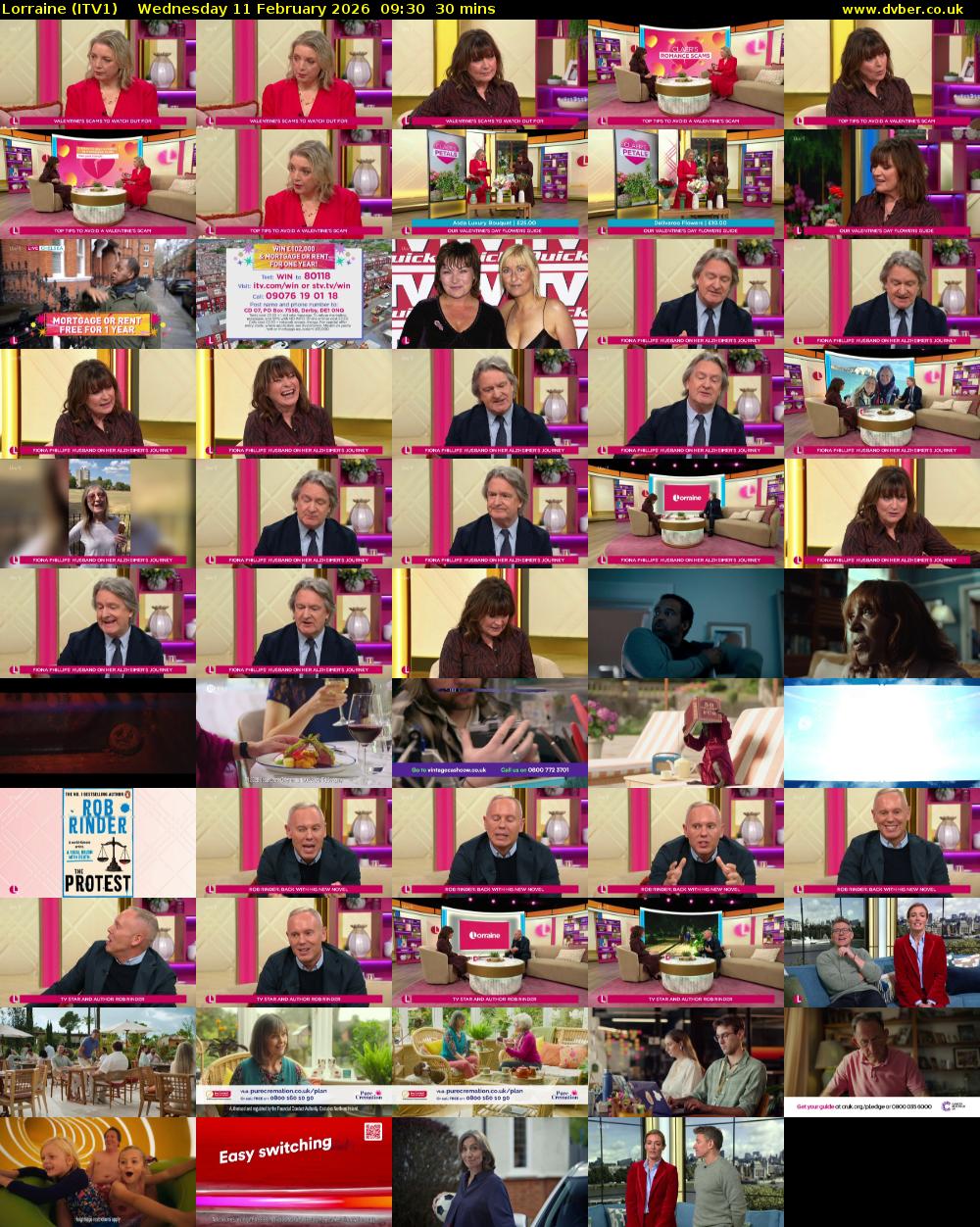 Lorraine (ITV1) Wednesday 11 February 2026 09:30 - 10:00