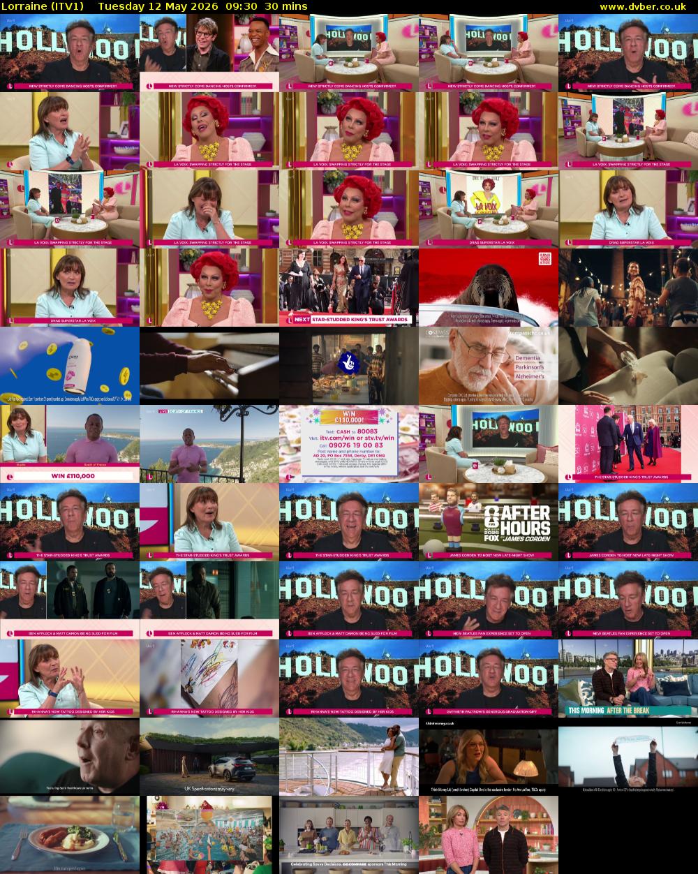 Lorraine (ITV1) Tuesday 12 May 2026 09:30 - 10:00