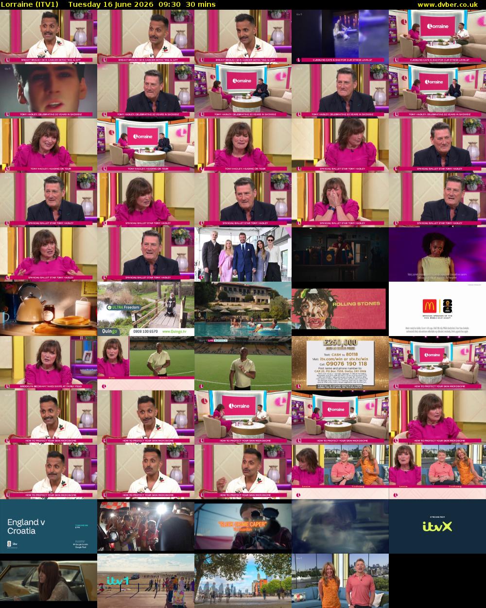 Lorraine (ITV1) Tuesday 16 June 2026 09:30 - 10:00