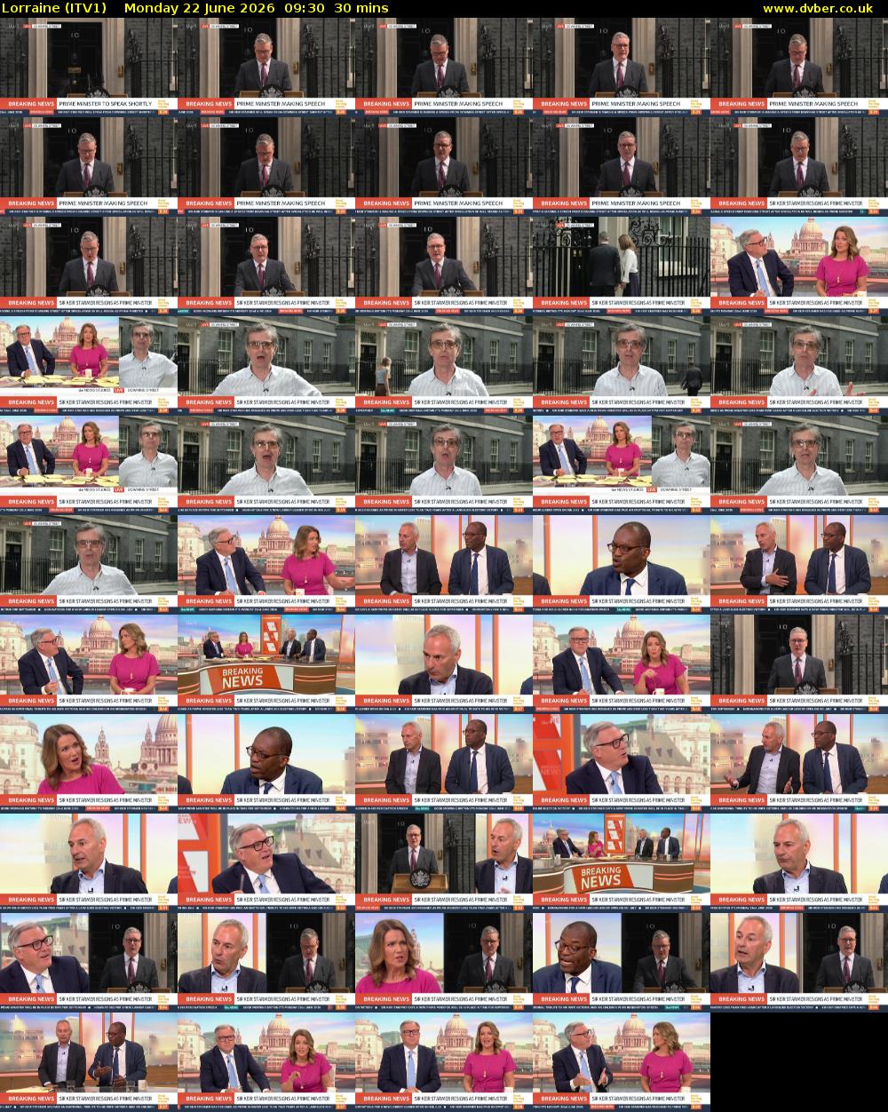 Lorraine (ITV1) Monday 22 June 2026 09:30 - 10:00