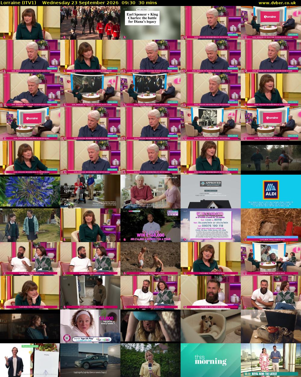 Lorraine (ITV1) Wednesday 23 September 2026 09:30 - 10:00
