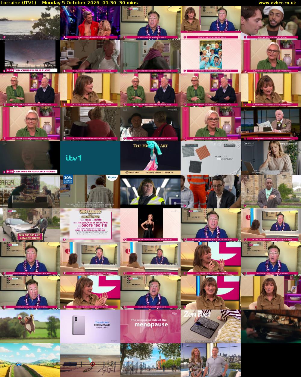 Lorraine (ITV1) Monday 5 October 2026 09:30 - 10:00