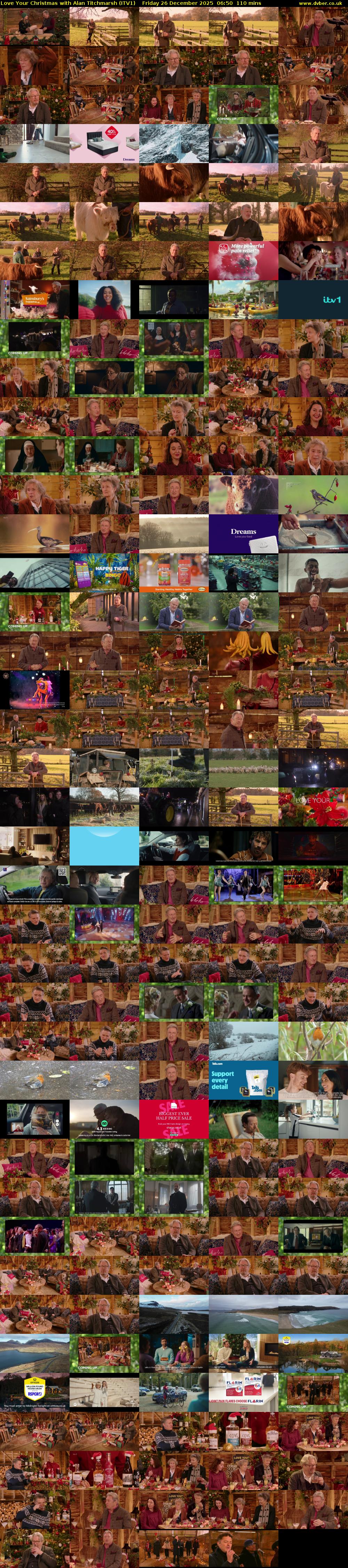 Love Your Christmas with Alan Titchmarsh (ITV1) Friday 26 December 2025 06:50 - 08:40