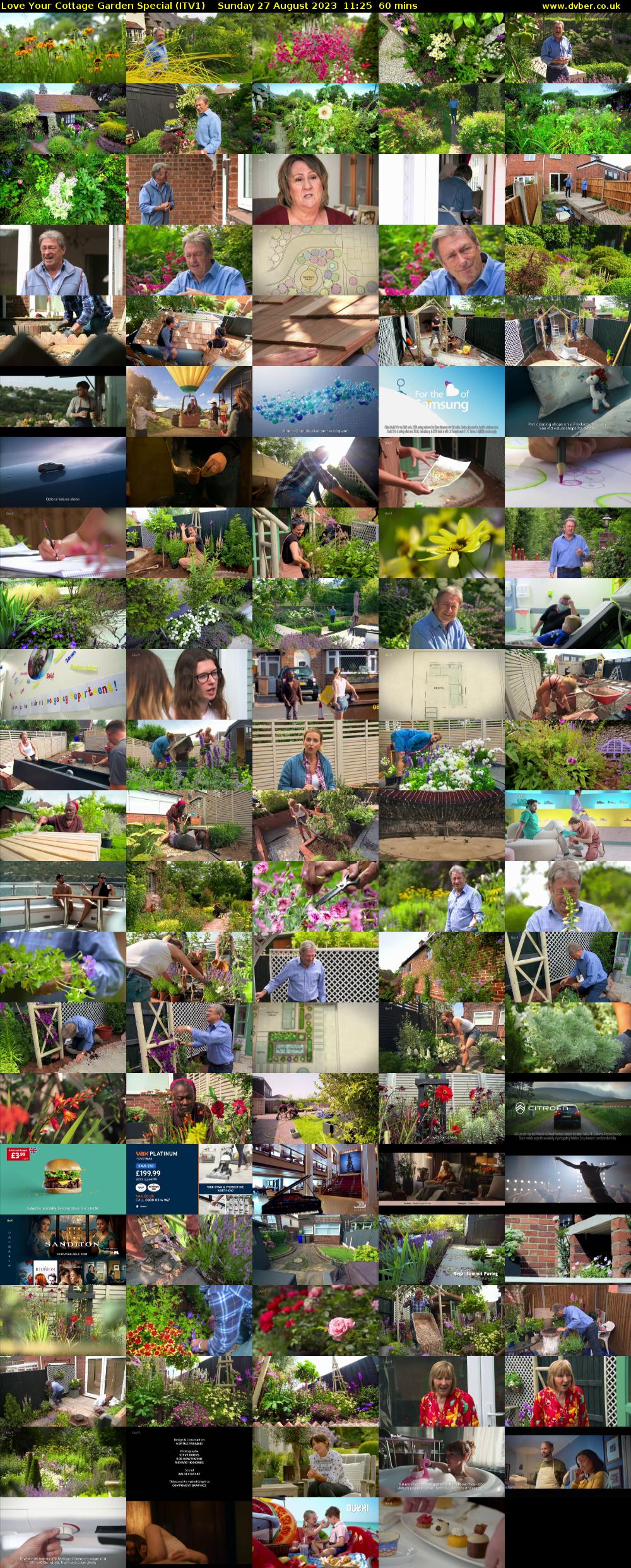 Love Your Cottage Garden Special (ITV1) Sunday 27 August 2023 11:25 - 12:25