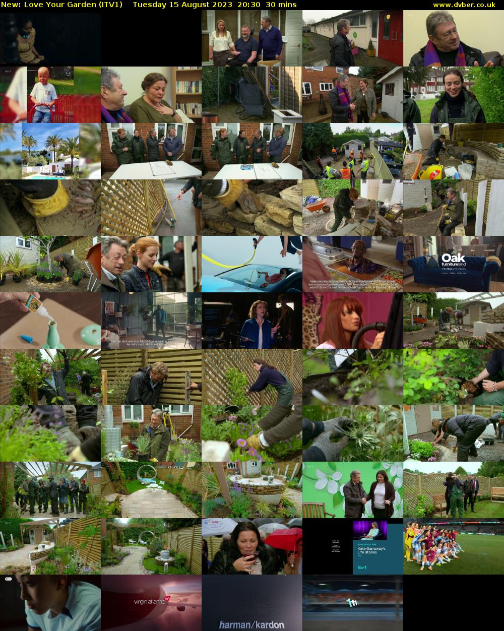 Love Your Garden (ITV1) Tuesday 15 August 2023 20:30 - 21:00
