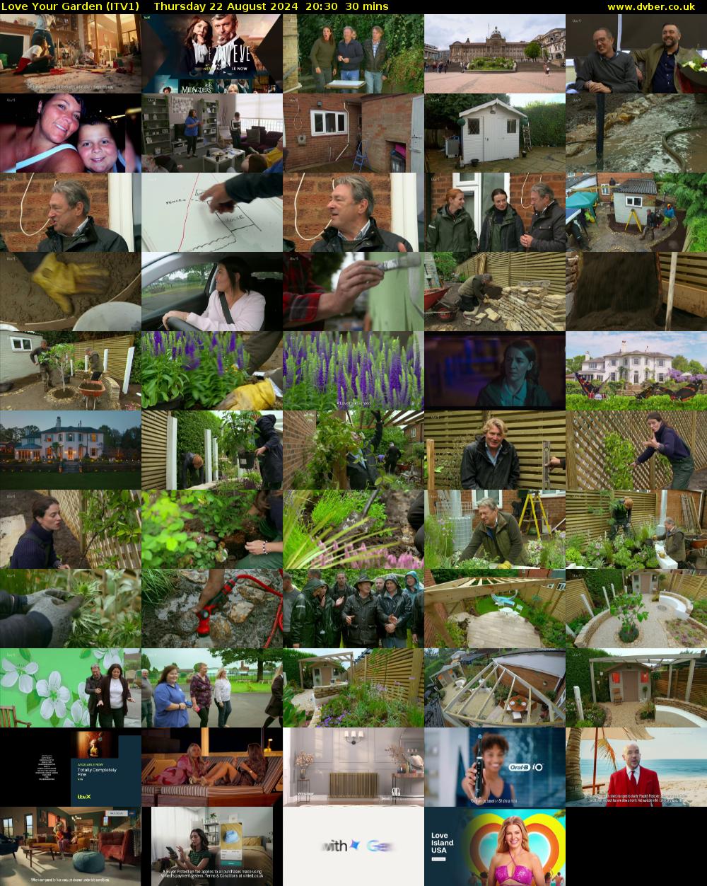 Love Your Garden (ITV1) Thursday 22 August 2024 20:30 - 21:00