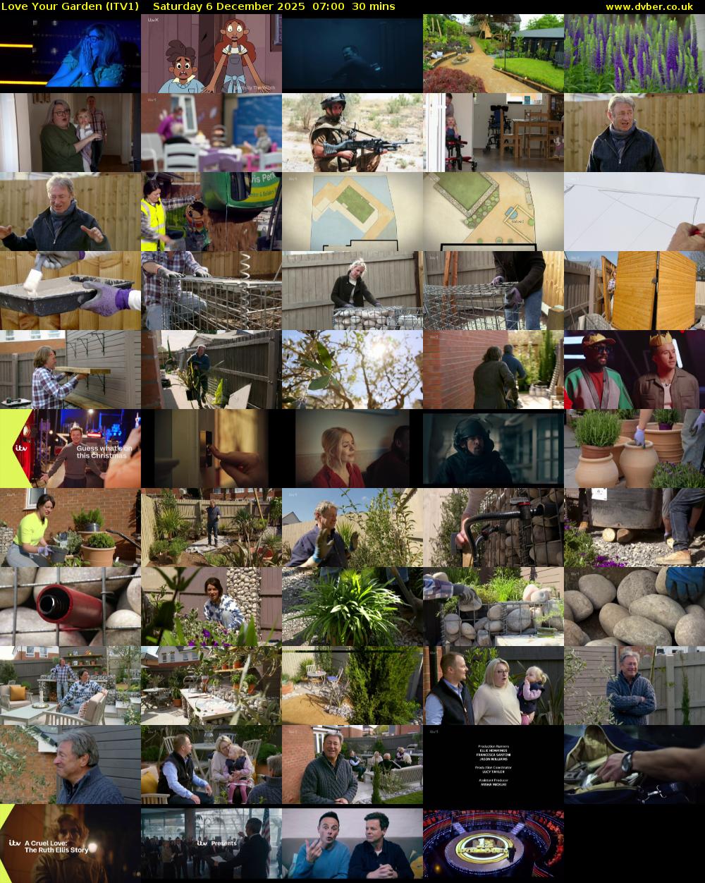 Love Your Garden (ITV1) Saturday 6 December 2025 07:00 - 07:30