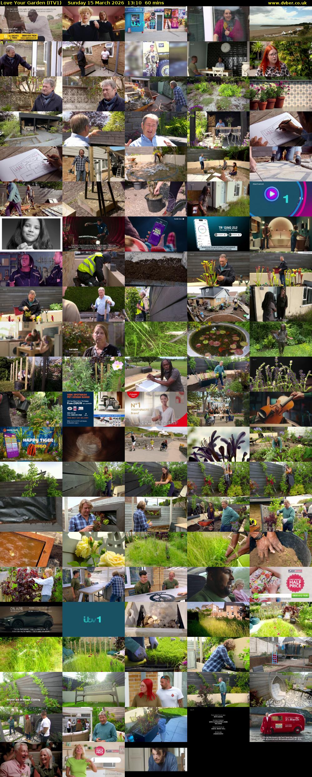 Love Your Garden (ITV1) Sunday 15 March 2026 13:10 - 14:10