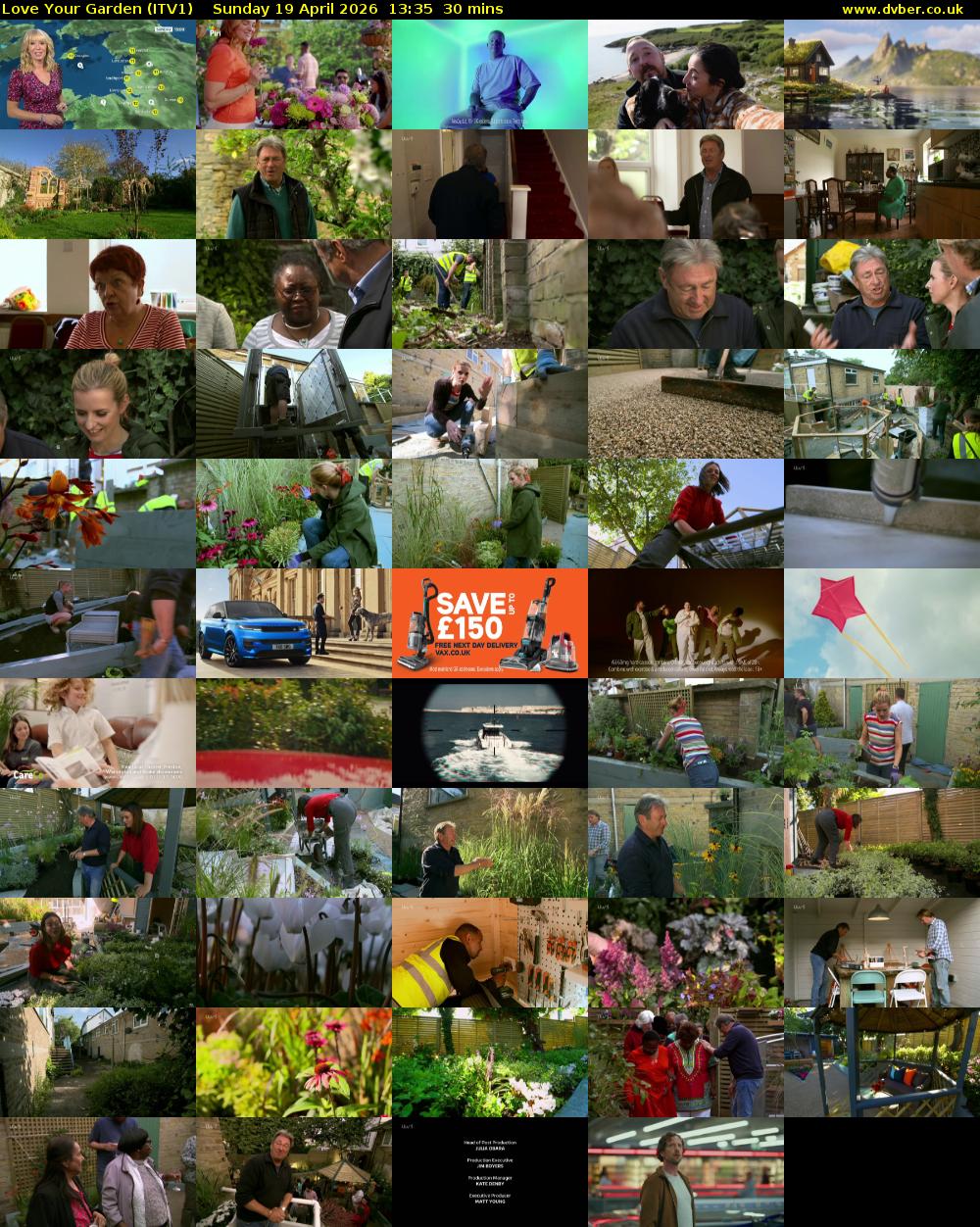 Love Your Garden (ITV1) Sunday 19 April 2026 13:35 - 14:05