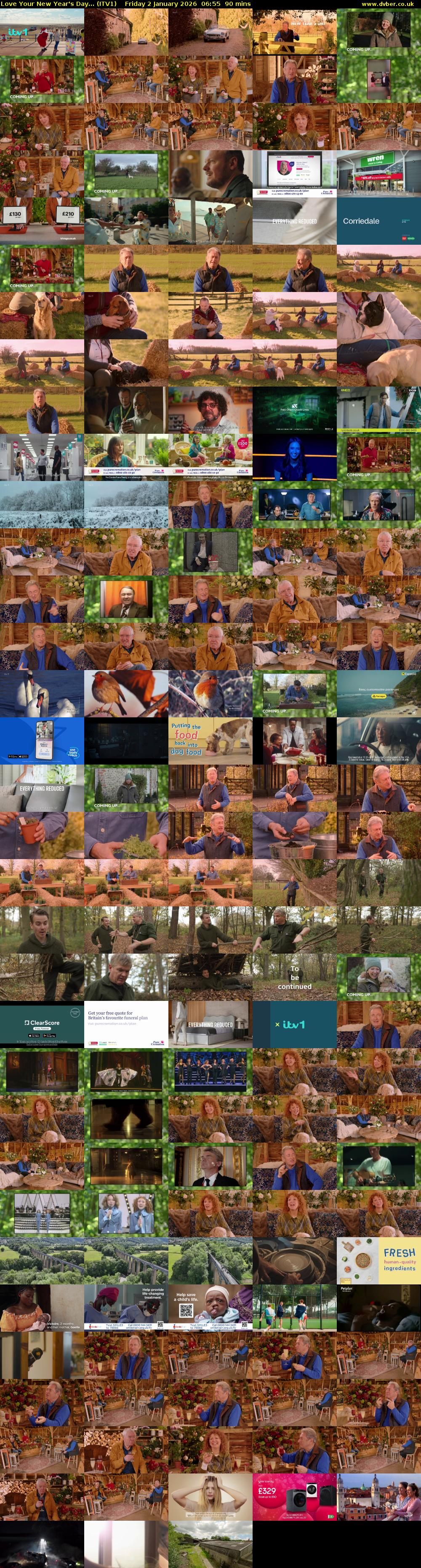 Love Your New Year's Day... (ITV1) Friday 2 January 2026 06:55 - 08:25