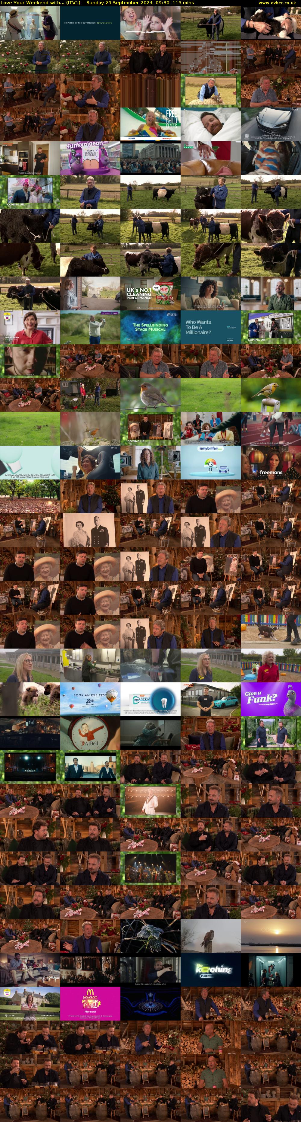 Love Your Weekend with... (ITV1) Sunday 29 September 2024 09:30 - 11:25