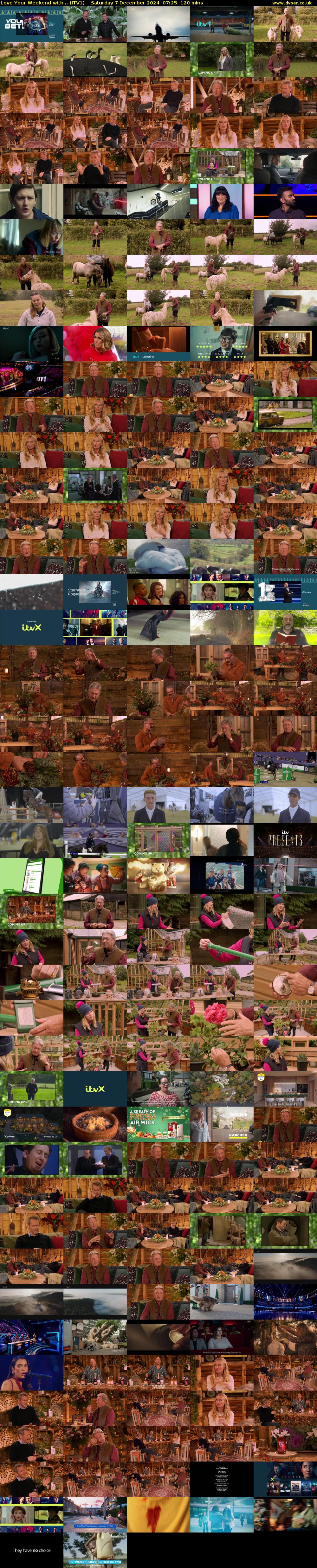 Love Your Weekend with... (ITV1) Saturday 7 December 2024 07:25 - 09:25