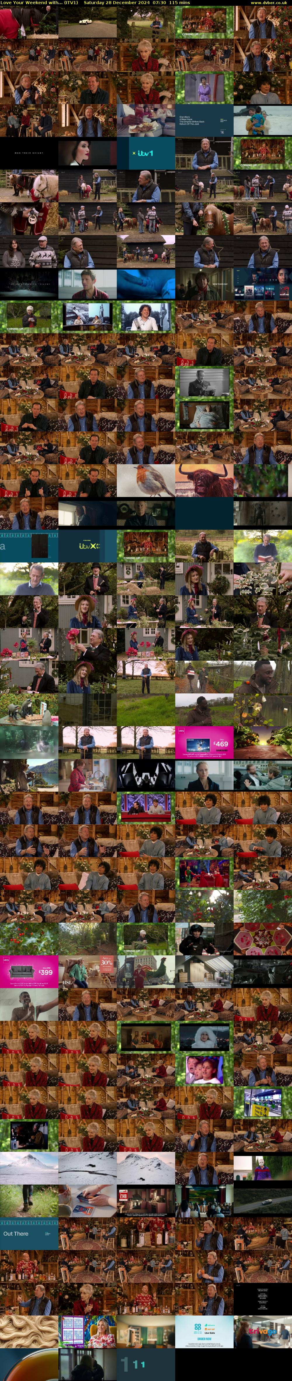 Love Your Weekend with... (ITV1) Saturday 28 December 2024 07:30 - 09:25