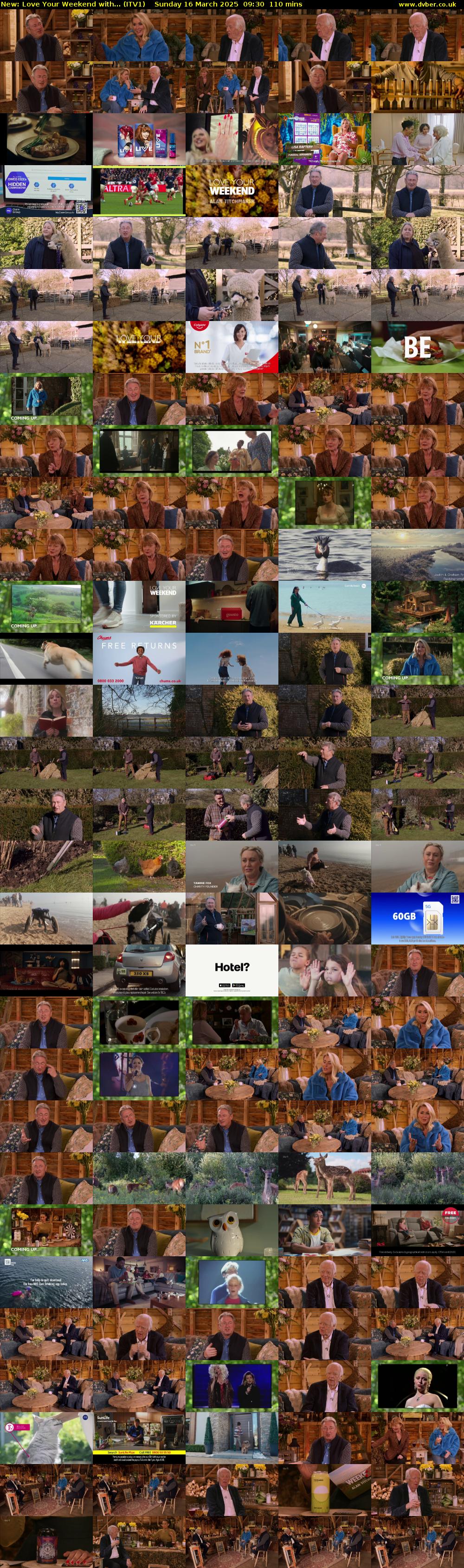 Love Your Weekend with... (ITV1) Sunday 16 March 2025 09:30 - 11:20