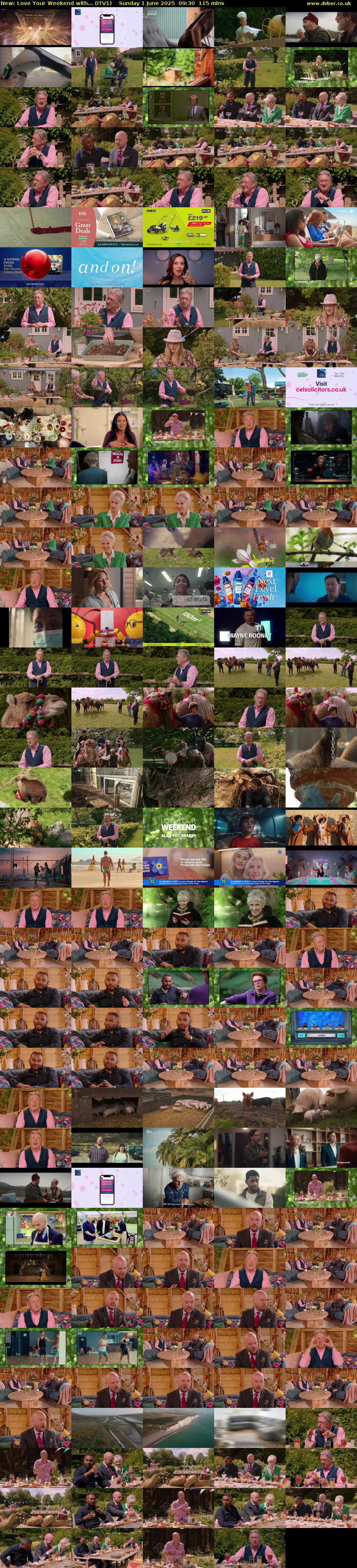 Love Your Weekend with... (ITV1) Sunday 1 June 2025 09:30 - 11:25