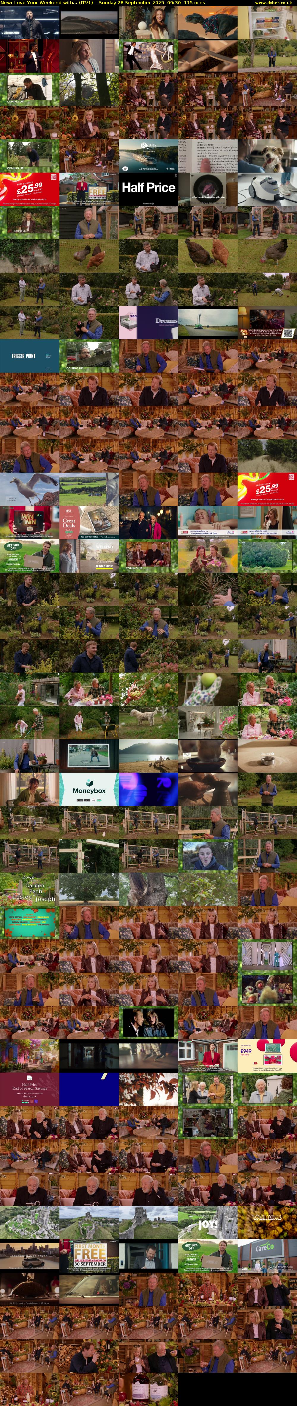 Love Your Weekend with... (ITV1) Sunday 28 September 2025 09:30 - 11:25