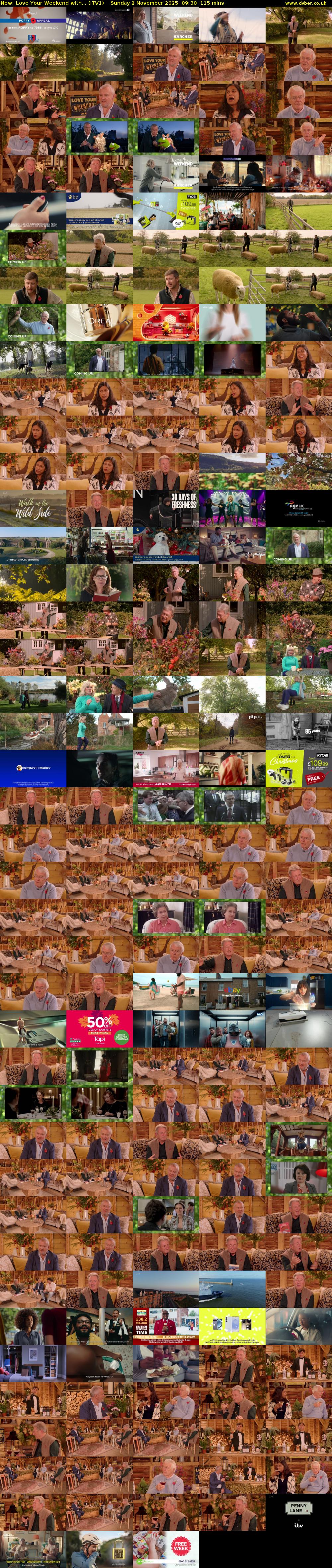 Love Your Weekend with... (ITV1) Sunday 2 November 2025 09:30 - 11:25