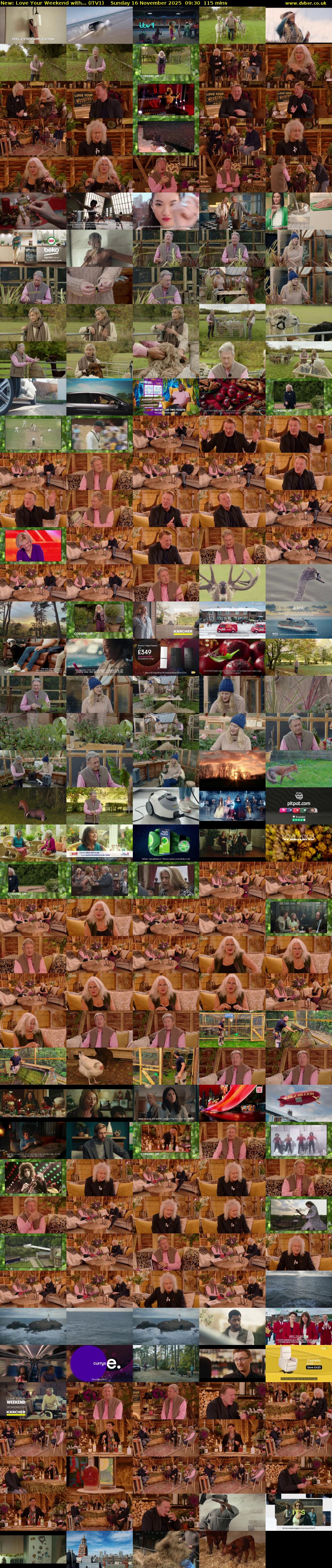 Love Your Weekend with... (ITV1) Sunday 16 November 2025 09:30 - 11:25
