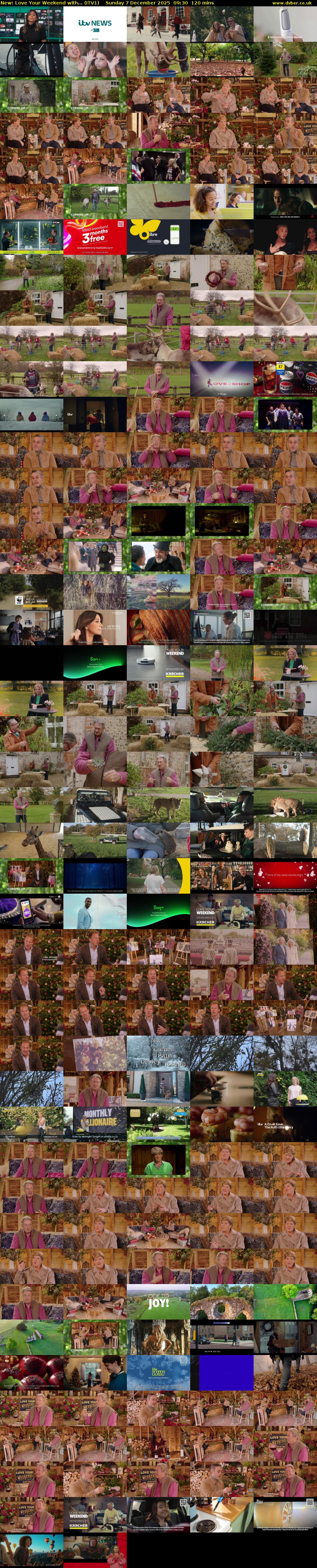 Love Your Weekend with... (ITV1) Sunday 7 December 2025 09:30 - 11:30