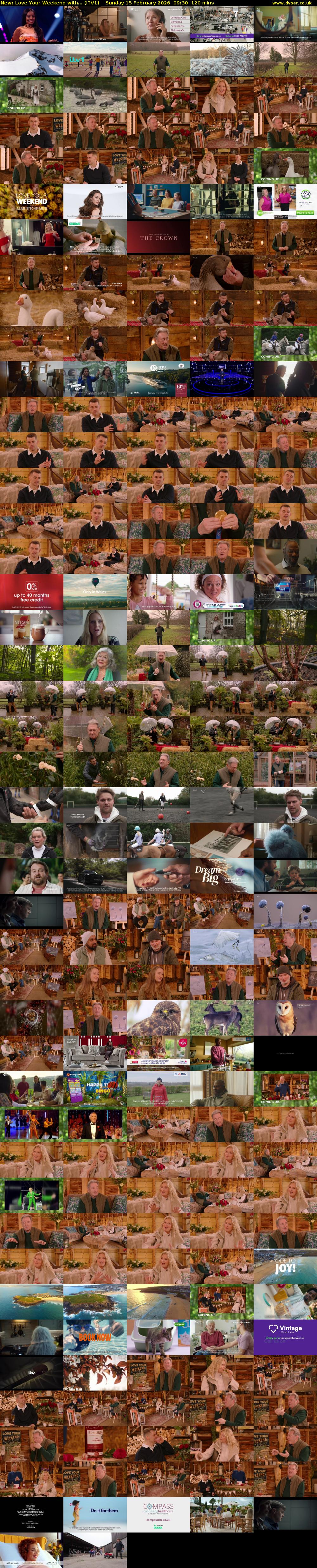 Love Your Weekend with... (ITV1) Sunday 15 February 2026 09:30 - 11:30