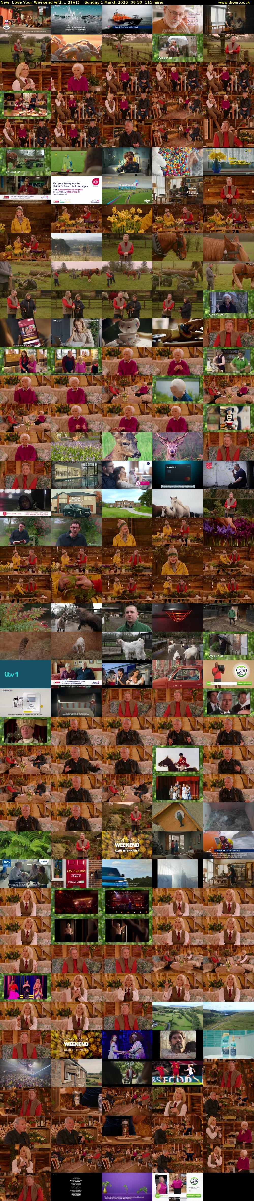 Love Your Weekend with... (ITV1) Sunday 1 March 2026 09:30 - 11:25