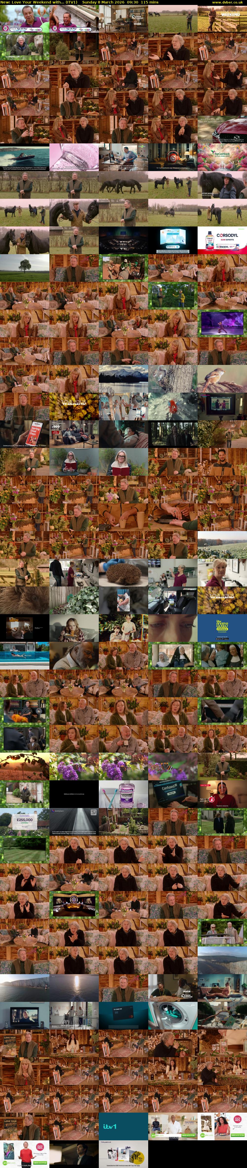 Love Your Weekend with... (ITV1) Sunday 8 March 2026 09:30 - 11:25