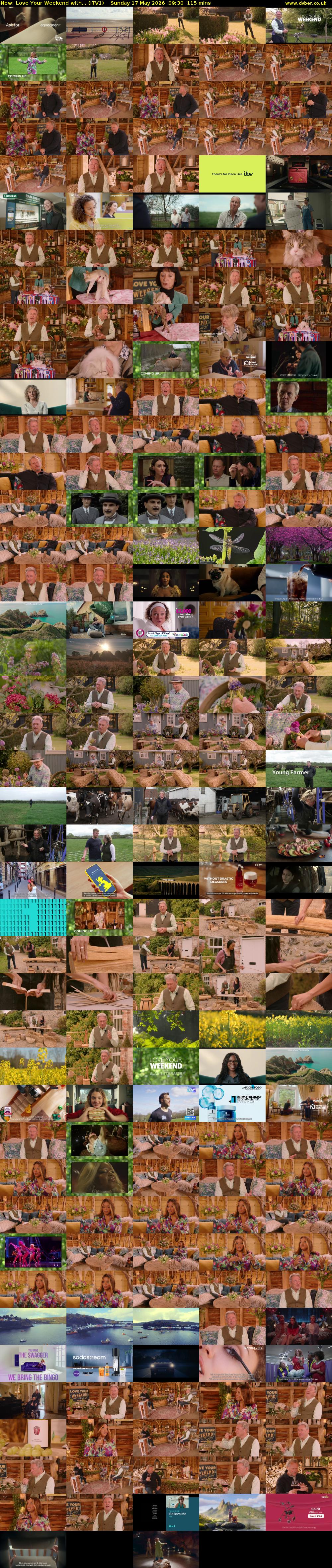 Love Your Weekend with... (ITV1) Sunday 17 May 2026 09:30 - 11:25
