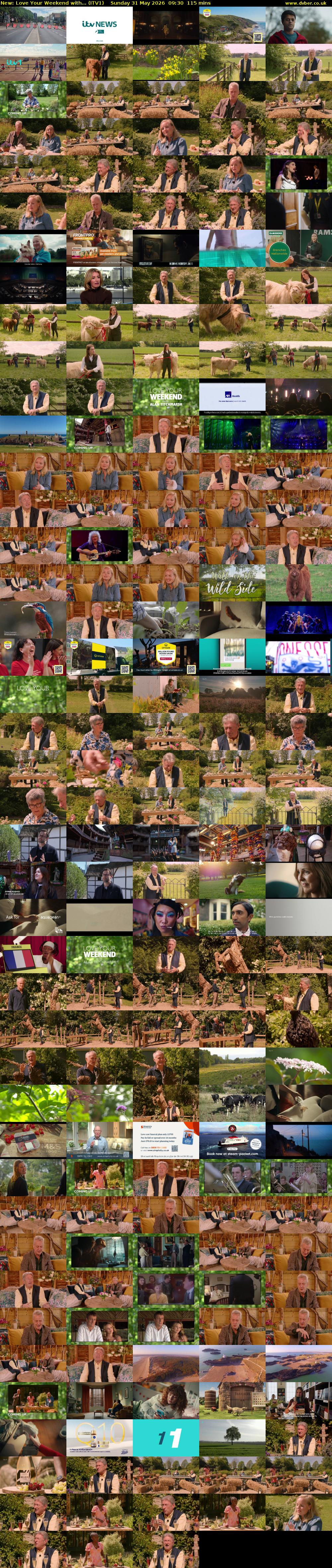 Love Your Weekend with... (ITV1) Sunday 31 May 2026 09:30 - 11:25