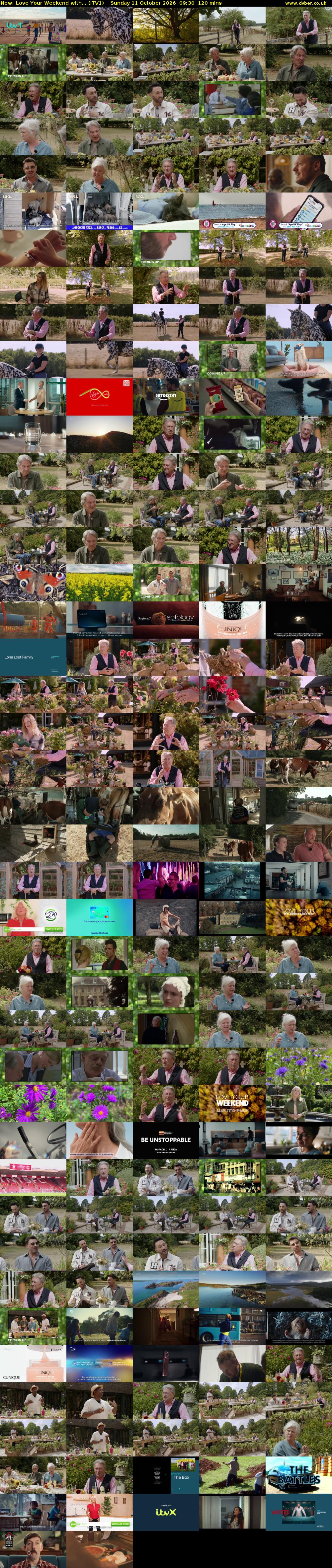 Love Your Weekend with... (ITV1) Sunday 11 October 2026 09:30 - 11:30