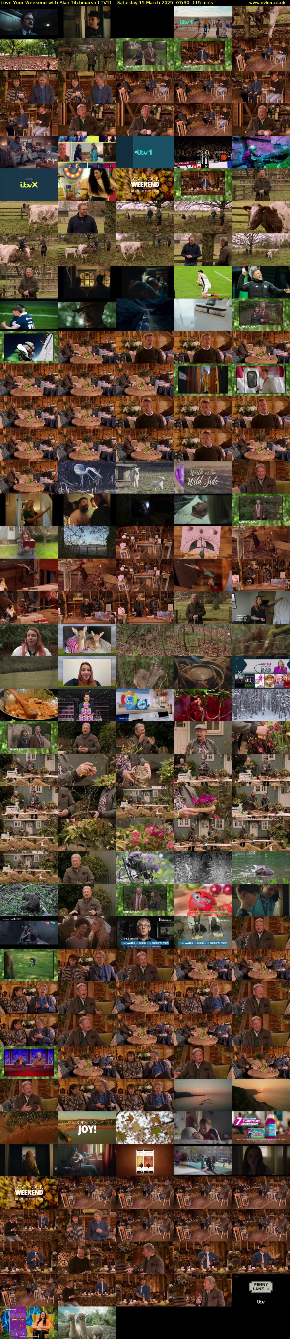 Love Your Weekend with Alan Titchmarsh (ITV1) Saturday 15 March 2025 07:30 - 09:25