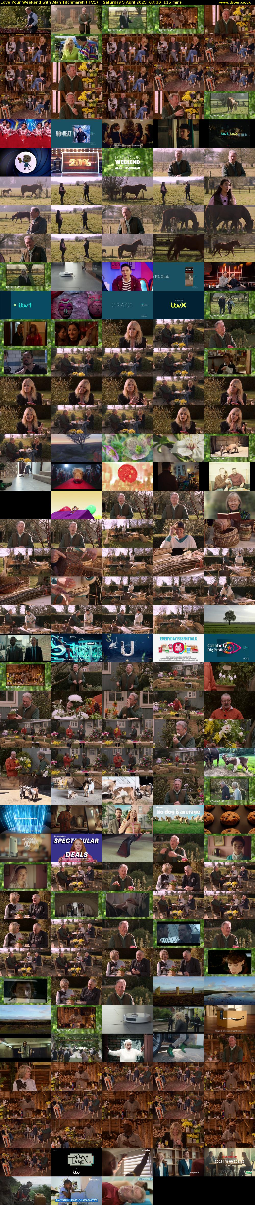 Love Your Weekend with Alan Titchmarsh (ITV1) Saturday 5 April 2025 07:30 - 09:25