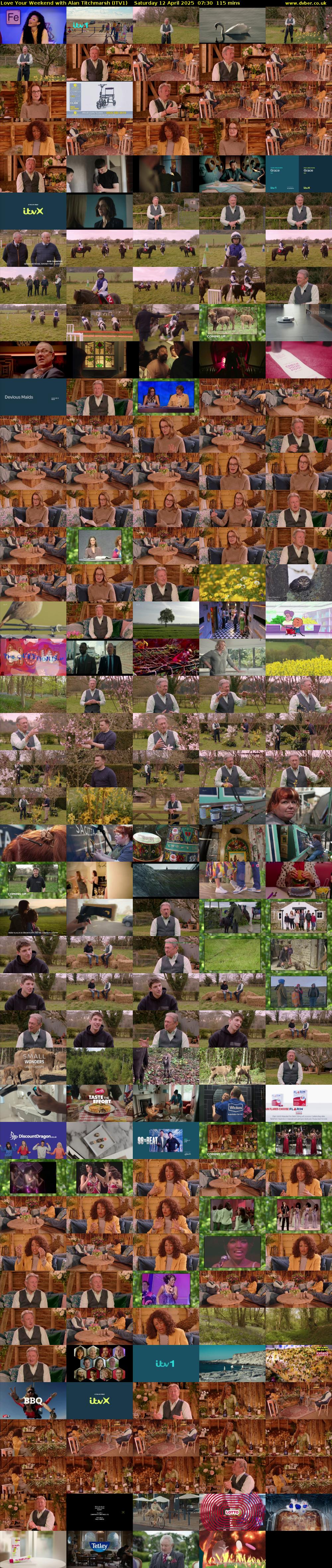 Love Your Weekend with Alan Titchmarsh (ITV1) Saturday 12 April 2025 07:30 - 09:25