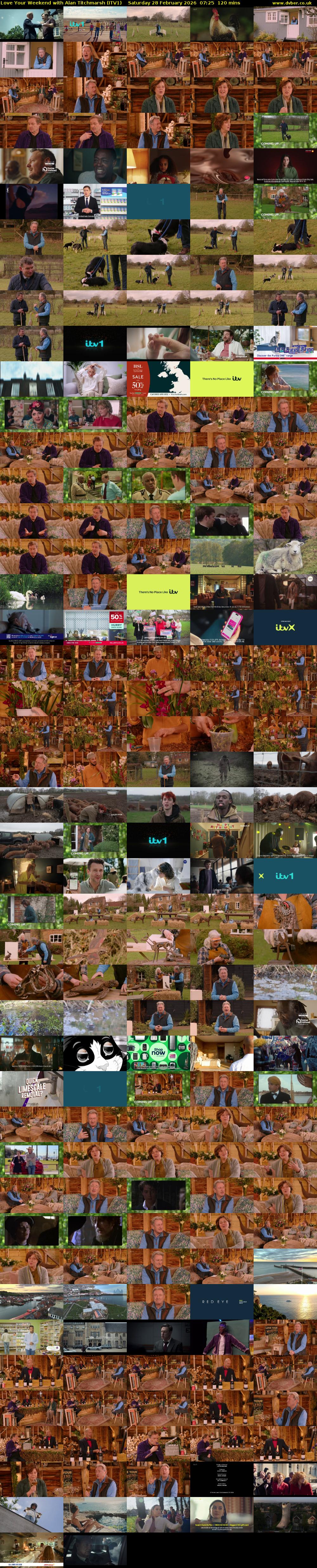 Love Your Weekend with Alan Titchmarsh (ITV1) Saturday 28 February 2026 07:25 - 09:25