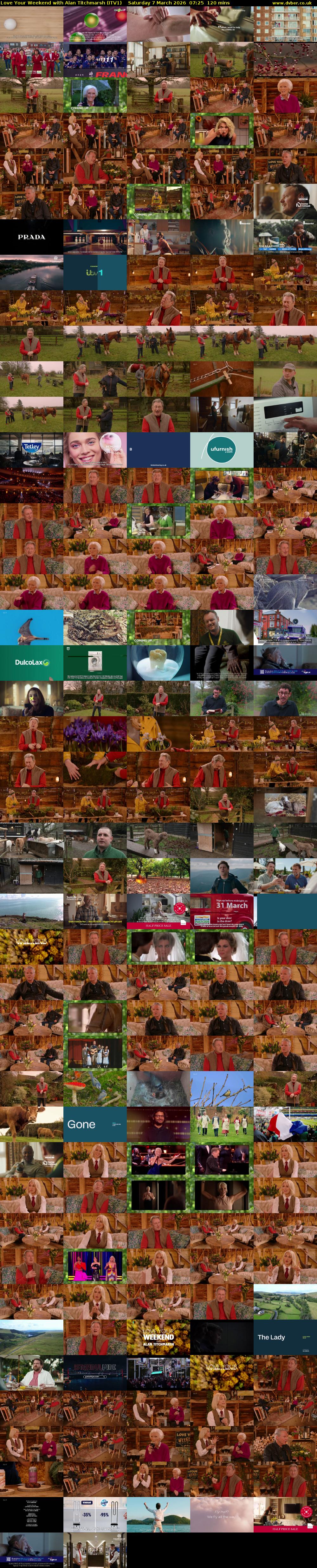 Love Your Weekend with Alan Titchmarsh (ITV1) Saturday 7 March 2026 07:25 - 09:25