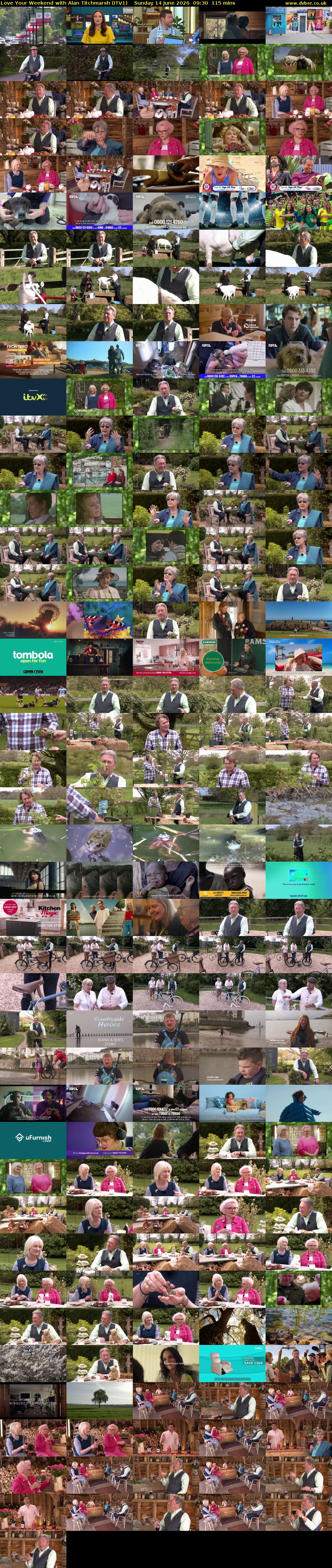 Love Your Weekend with Alan Titchmarsh (ITV1) Sunday 14 June 2026 09:30 - 11:25